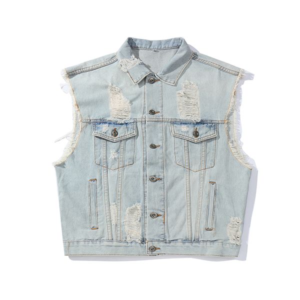 

2019 men's summer clothes fashion vest fashion loose cotton 100%, Black;white