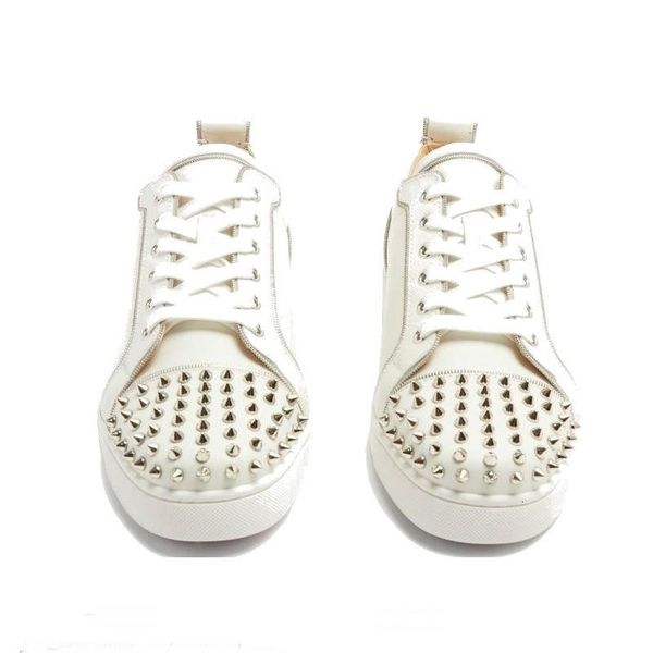 

дизайн обуви спайк младший теленок low cut mix 20 red bottom sneaker роскошные свадебные туфли из натуральной кожи шипы шнуровке повседневна