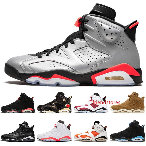 

2019 3m reflective 6 6s men basketball shoes black white infrared cat carmine tinker unc cny oreo designer sports sneakers mens trainers
