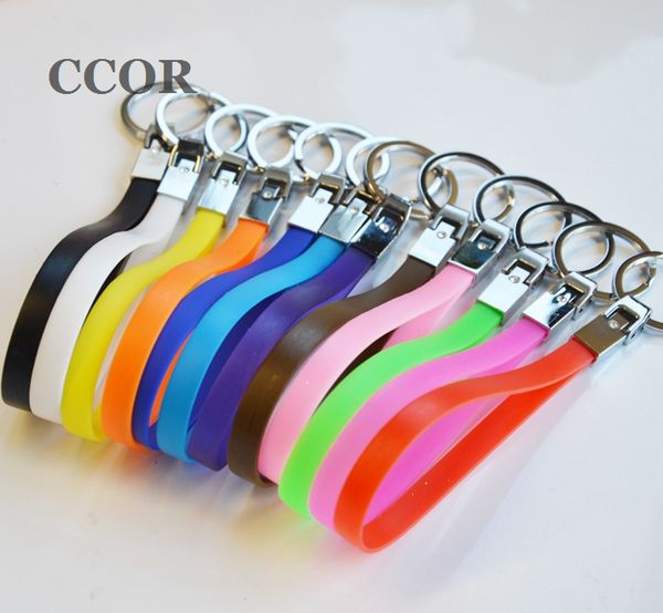 

10pcs mixed colour shine pu leather keychain with 30mm dia. key ring&8mm widthfit 8mmx22mm length slide charms, Silver