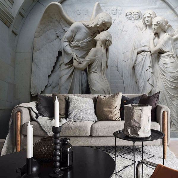 

8d large mural religion figure angel wall decor wallpaper murals for sofa backaground 3d angel mural 3d wall mural 3d wall paper