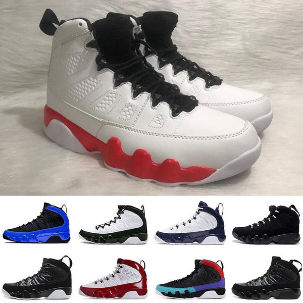 

fashion og space jam 9 9s mens basketball shoes anthracite gym red the spirit bred jam unc athletics sports sneakers 7-13, White;red