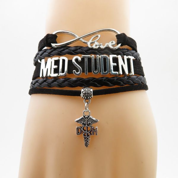 

love med student bracelet nurse's medical charm charm nurse's gift bracelets & bangle for women and man med student nurse bangle, Golden;silver