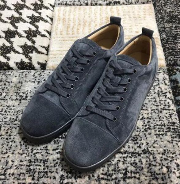 

wine-red,grey,black suede color leather junior degra strass mens flat low red bottom sneakers shoes elegant outdoor trainers with box