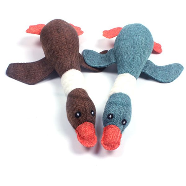 

goose vocal toys dog bite resistant molar cleaning burlap plush training educational entertainment toys factory direct wholesale