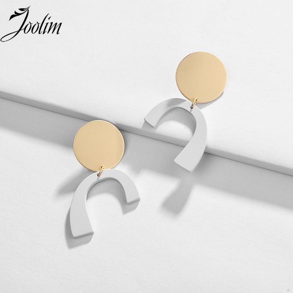 

joolim candy color geometric earring simple earring, Silver