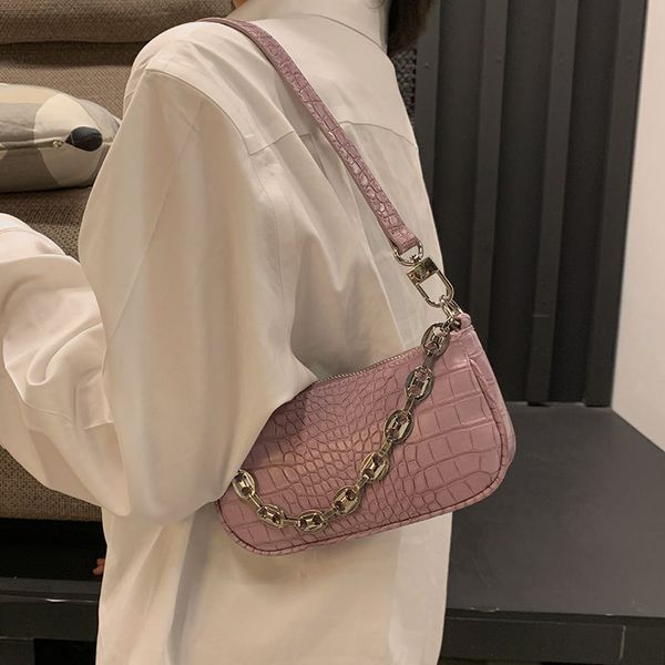 

2020 new ladies messenger bag underarm bag bright leather portable small square solid color fashion zipper