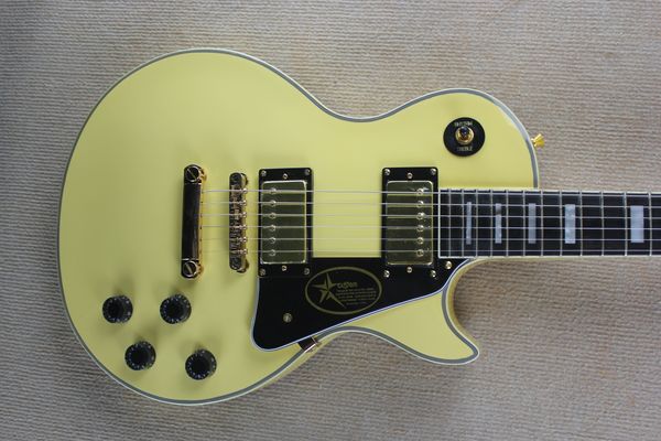 

Cu tom hop randy rhoad ro ewood ebony fingerboard cream yellow electric guitar golden hardware electric guitar
