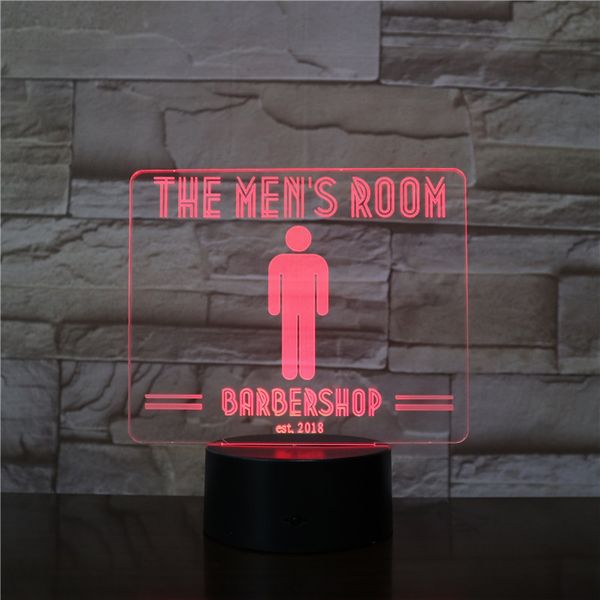 

haircut table 3d lamp cool barbershop decorative table led night light touch color changing usb or battery powered lamp 2780
