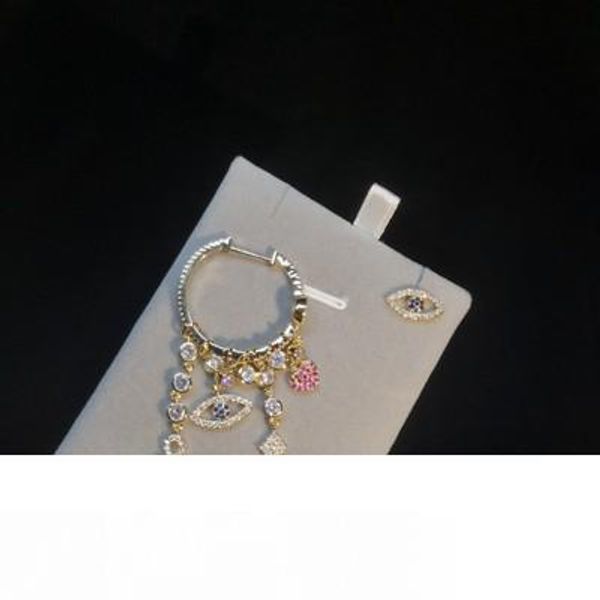 

мода асимметрия глаз счастливый шарм мода циркон, Golden;silver