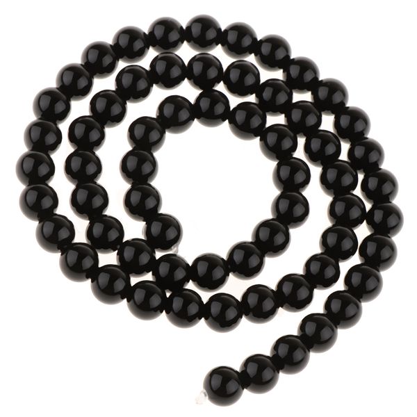 

black onyx beads gemstone round loose beads for jewelry bracelet necklace making accessories, Silver