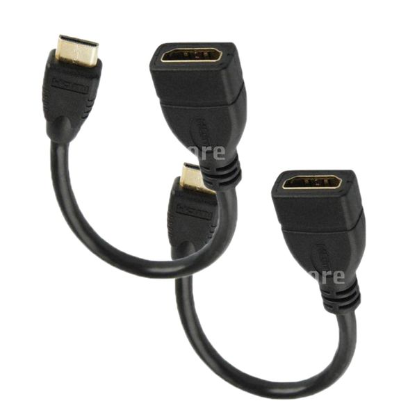 

6.7" mini hdmi male to female m/f adapter extension cable for lappc dvd