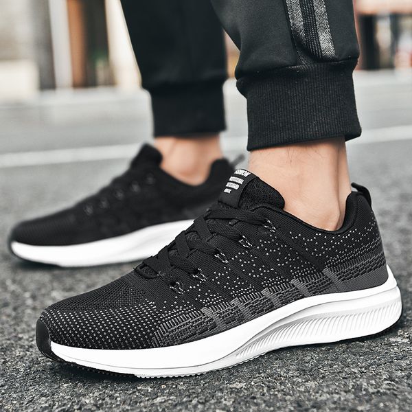 

men's casual sneakers shoes outdoor comfortable walking basket shoes men classic breathable flats air mesh mountaineering, Black