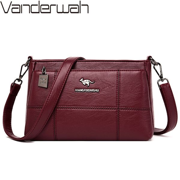 

модные женские кожаные сумки многослойные повседневные женские сумки через плечо небольшие сумки через плечо для женщин кошельки и сумки