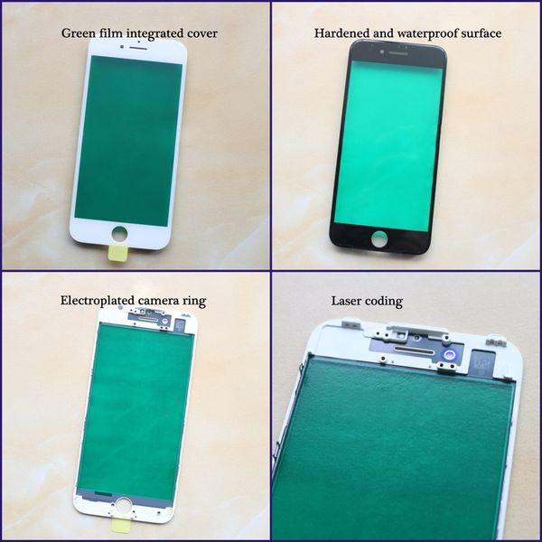 

outer glass with frame for iphone 6g 6s 6s plus 7g 7plus 8 8g 8 plus lcd front touch screen glass bezel+frame panel digitizer sensor parts