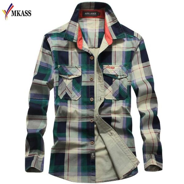 

new arrival plaid casual man shirt long sleeve 2 colors cotton turn-down collar man shirts plus size 4xl, White;black