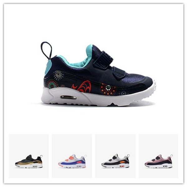 

2019 new kids designer shoes baby 90 II shoe Sports Orthopedic Youth Kids trainers Infant Girls Boys running shoes 9 Colors Size 22-35