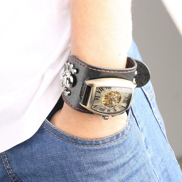 

Мужские механические часы с автоподзаводом Часы с бронзовыми ретро-часами и элли