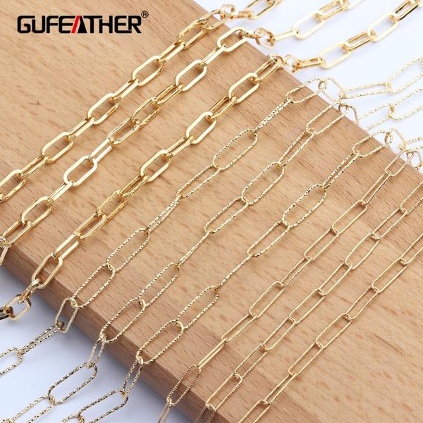 

gufeather c73,diy chain,18k gold plated,jewelry accessories,hand made,copper metal,jewelry making,diy chain necklace,1m/lot, Blue;slivery
