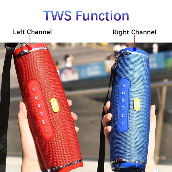

tg176 digital display portable wireless bluetooth speaker outdoor music subwoofer player led waterproof speaker support tf card fm