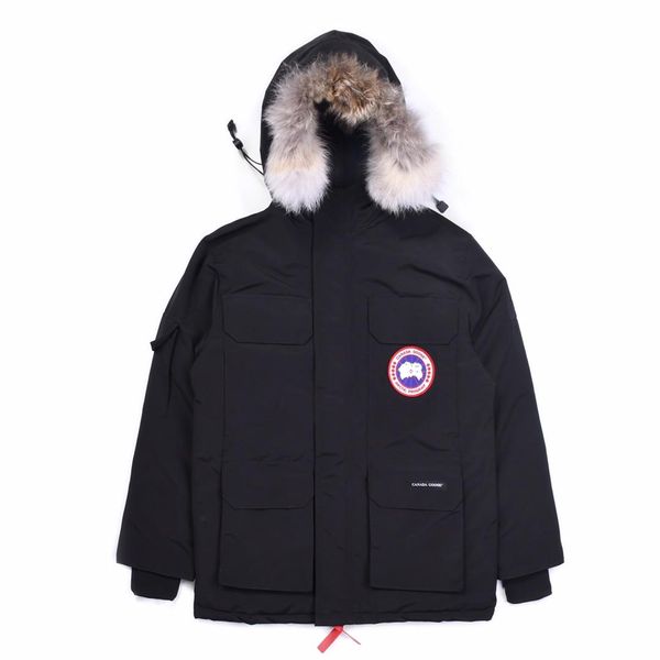 

Canada down brand men 039 wolf fur parka jacket parka winter warm goo e thick down coat hooded fur collar down jacket hipping