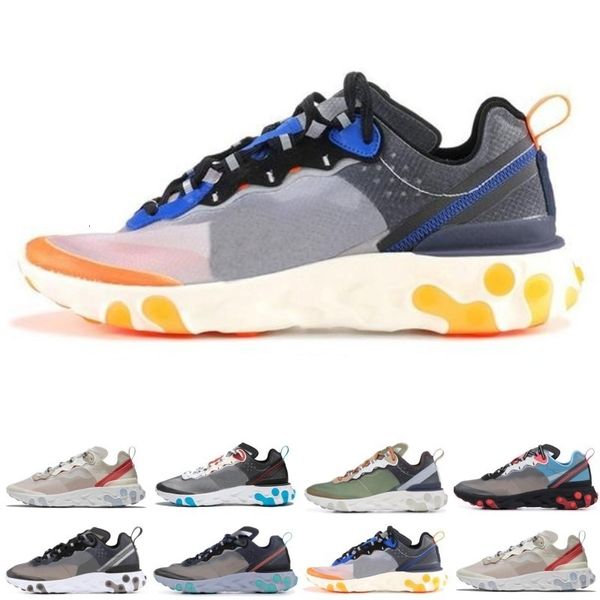 

epic react element 87 running shoes for men women white black neptune green blue mens trainer designer breathable sports sneakers size 36-45