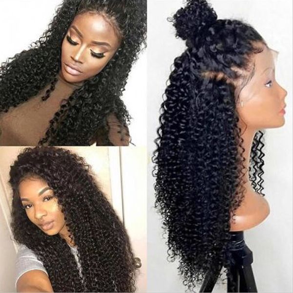 

13x6Â lace front human hair wigs for black women brazilian afro kinky curly wig 150% 180% 250% density lace wig remy hair beyo