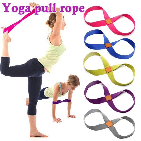 

newly yoga belt stretch resistance elastic band exercise for home fitness training bn99
