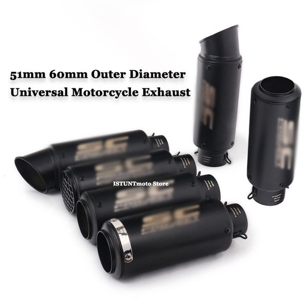 

51mm61mm universal motorcycle gp racing exhaust pipe escape midified muffler for gsxr600 s1000rr ninja250 r6 cbr1000 rsv4