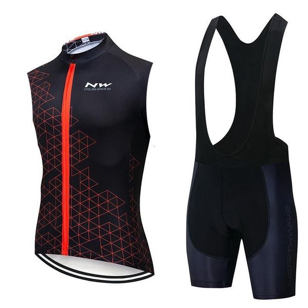 

2020 nw team cycling sleeveless jersey vest bib short ssets summer comfortable outdoor variety of options breathable u41218, Black;red