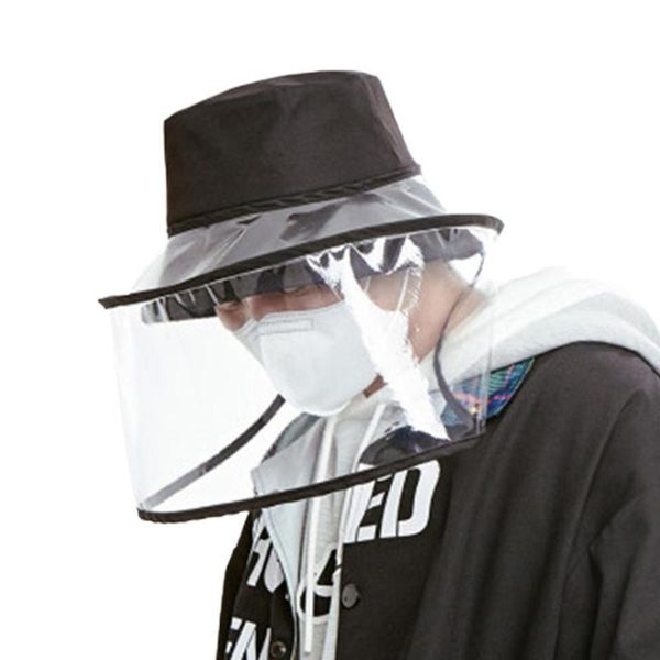 

2020 new dust-proof black sun hat face covering protective hat transmission particulate windproof sand masks adjustable size