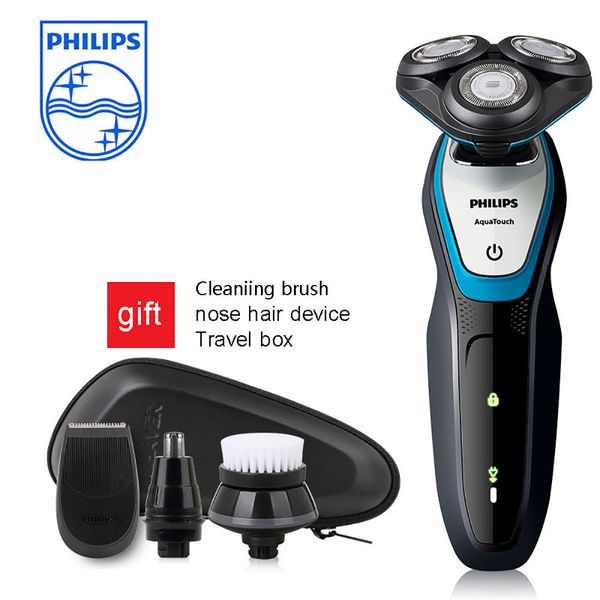 

philips face shaver s5070/04 aquatouch electric shaver 40 min cordless use/1h charge with comfortcut blade system led display