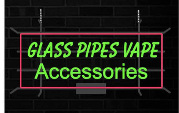 

glass pipes vape accessories led glass tube neon signs lamp lights advertising display bar decoration sign metal frame 17'' 20