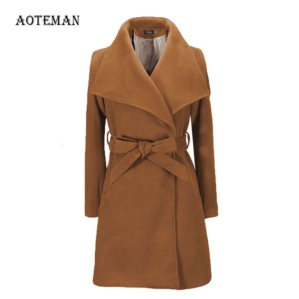 

autumn winter coat women 2019 fashion casual vintage belt long jackets blazers female elegant office coat casaco feminino black y190926