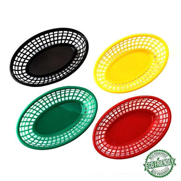 

6pcs plastic fast food basket red checked 24pcs wax paper baking liner hamburger fries baskets sandwich kicthen restauranttray
