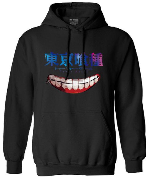 

tokyo ghoul printed anime tokyo ghoul sweatshirt man clothes ken kaneki long-sleeve brand 2017 new autumn fashion hooded men, Black