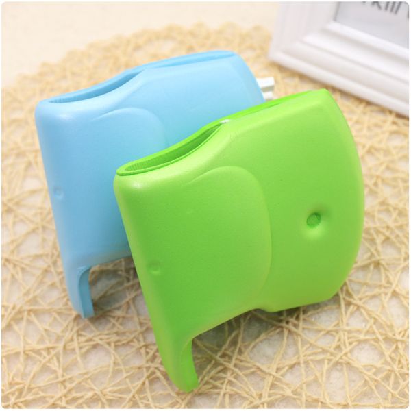 

Univer al children elephant bath afety cover ilicone pout bathtub faucet cover oft bathroom guard toy lla24