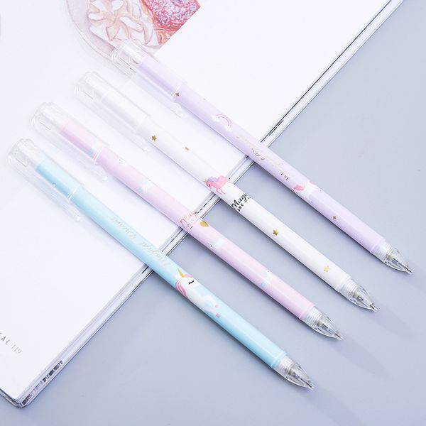 

1pc / 0.5mm unicorn mechanical pencil cute unicorn automatic pens for gifts kawaii stationery office school supplies, Blue;orange