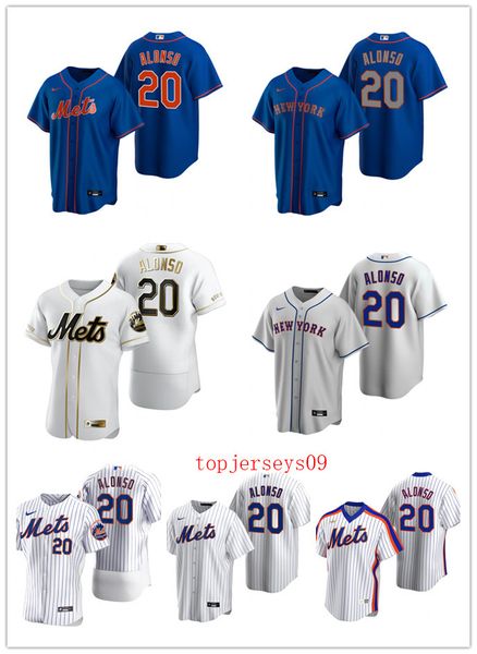 

men new york mets 20 pete alonso 2020 authentic baseball jersey, Black