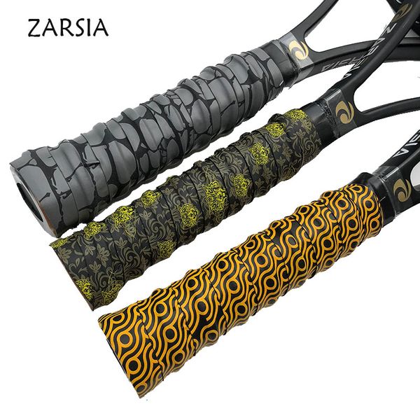 

10pcs zarsia eva-keel badminton racquet overgrips printing colorful tennis grips squash racket overgrips, Yellow;black