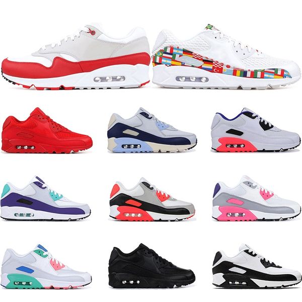 

2022 running shoes for men infrared university red south beach grape international triple white black sports sneaker trainer size 36-45