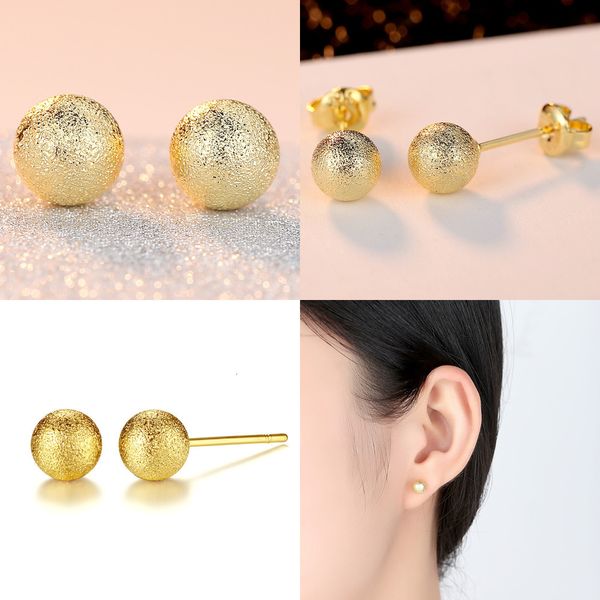 

18 k electroplate noodles nail round ball earring fund designer earings designer stud earrings luxury designer jewelry womens earrings, Silver