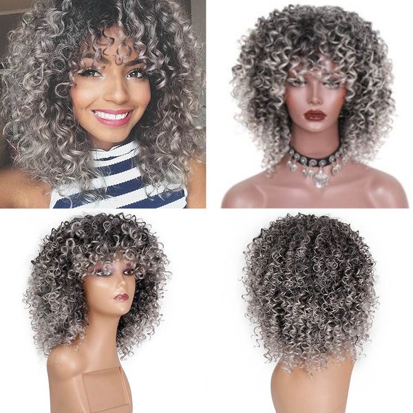 Compre Moda Peluca Corta Afro Rizado Mezcla Gris Peluca De Pelo Con Flequillo Sintético Recién Llegado Pelucas Baratas 2m81105 A 2497 Del Compre Moda Peluca Corta Afro Rizado Mezcla Gris Peluca De Pelo Con Flequillo Sintético Recién Llegado Pelucas Baratas 2m81105 A 2497 Del