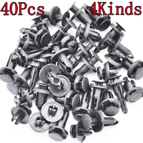 

40pcs accessories door panel push clips 6 8 10 24 fastener practical universal plastic retainer car bumper rivet