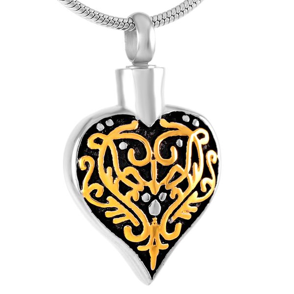 

new z299 silver gold flower heart cremation necklaces for ashes - engraving stainless steel memorial urn jewelry - keepsake pendant