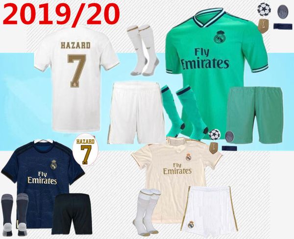 

2019 2020 real madrid occer jer ey kid kit football hirt hazard 7 a en io ergio modric ramo marcelo bale i co child occer et