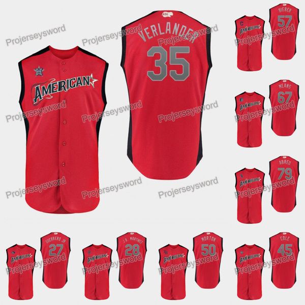 

2019 American League Justin Verlander Jersey Lucas Giolito Brad Hand Gerrit Cole Charlie Morton Aroldis Chapman Shane Bieber Jose Abreu
