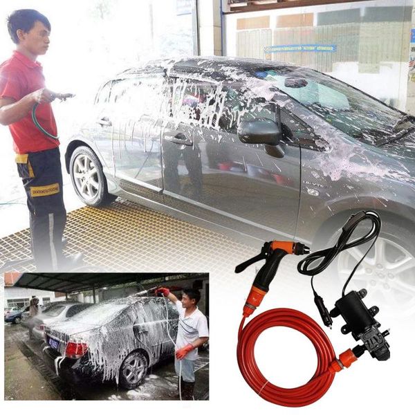 

1pc car washer pump high pressure washer power pump system kit dc 12v 130psi household car washing machine dropshipping