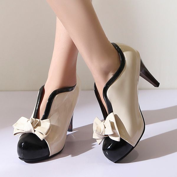 

doratasia 2020 dropship big size 48 spring sweet bow party women shoes woman high heels pumps female, Black