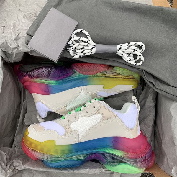 

New Arrival Paris Triple S 17FW Rainbow Dad Running Shoes Classic Luxury New Released Designer Clunky Sneaker